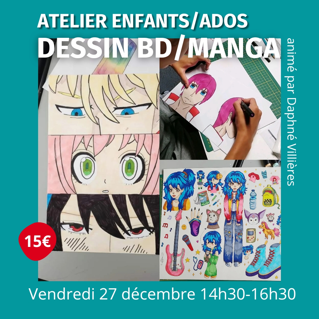 Atelier dessin BD Manga enfants dax landes